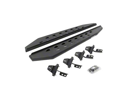 Go Rhino RB20 Slim Running Boards; Textured Black (07-18 Jeep Wrangler JK 2-Door)