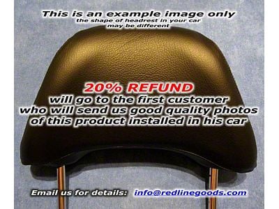 Rear Headrest Cover; Black Leather with Black Stitching (11-18 Jeep Wrangler JK)