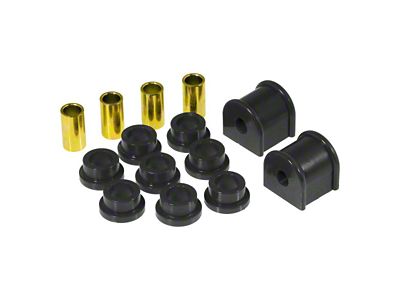 Rear Sway Bar and End Link Bushing Kit; 13mm Bar; Black (97-06 Jeep Wrangler TJ)