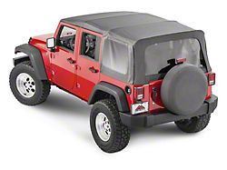 Replacement Soft Top with Tinted Windows; Black Diamond (10-18 Jeep Wrangler JK 4-Door)