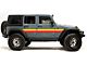 Retro Side Stripes; Yellow/Orange/Red (07-18 Jeep Wrangler JK 4-Door)