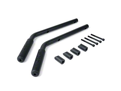 Roll Bar Grab Handles; Black; Rear (07-18 Jeep Wrangler JK)