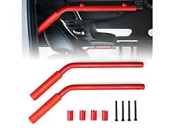 Roll Bar Grab Handles; Red; Rear (07-18 Jeep Wrangler JK)