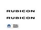 RUBICON Hood Decal; Matte Black (97-18 Jeep Wrangler TJ & JK)