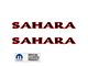 SAHARA Hood Decal; Black with Red Outline (07-24 Jeep Wrangler JK & JL)