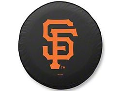 San Francisco Giants Spare Tire Cover with Camera Port; Black (18-24 Jeep Wrangler JL)