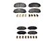 Semi-Metallic Brake Pads; Front and Rear (18-24 Jeep Wrangler JL w/ Heavy Duty Brakes)