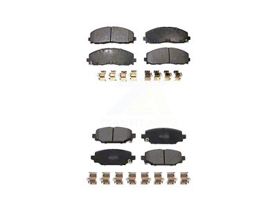 Semi-Metallic Brake Pads; Front and Rear (18-25 Jeep Wrangler JL w/ Standard Brakes)