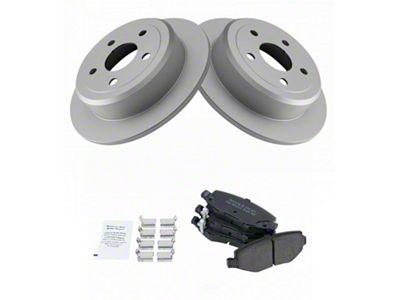 Semi-Metallic Brake Rotor and Pad Kit; Rear (07-18 Jeep Wrangler JK)