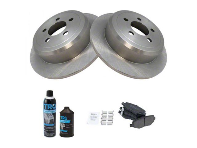 Semi-Metallic Brake Rotor and Pad Kit; Rear (07-18 Jeep Wrangler JK)