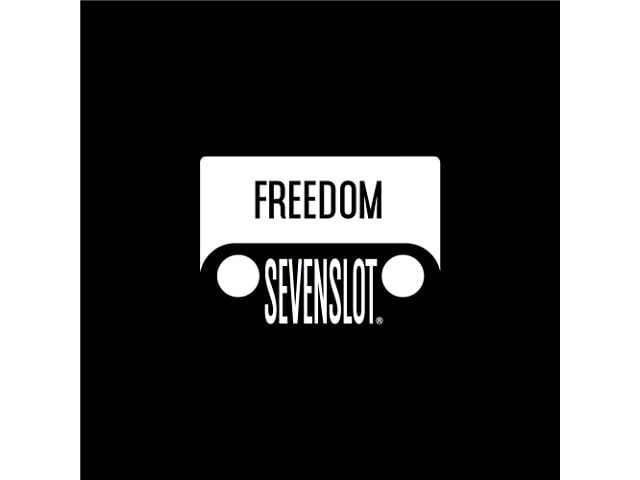 Seven Slot Freedom Jeep Grille Spare Tire Cover; Black (66-18 Jeep CJ5, CJ7, Wrangler YJ, TJ & JK)