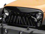 American Modified Shark Grille; Glossy Black (07-18 Jeep Wrangler JK)