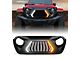 G1 Angry Series Grille with Turn Signals; Matte Black (18-24 Jeep Wrangler JL)