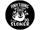 Slow Sloth Spare Tire Cover; Black (76-18 Jeep CJ7, Wrangler YJ, TJ & JK)