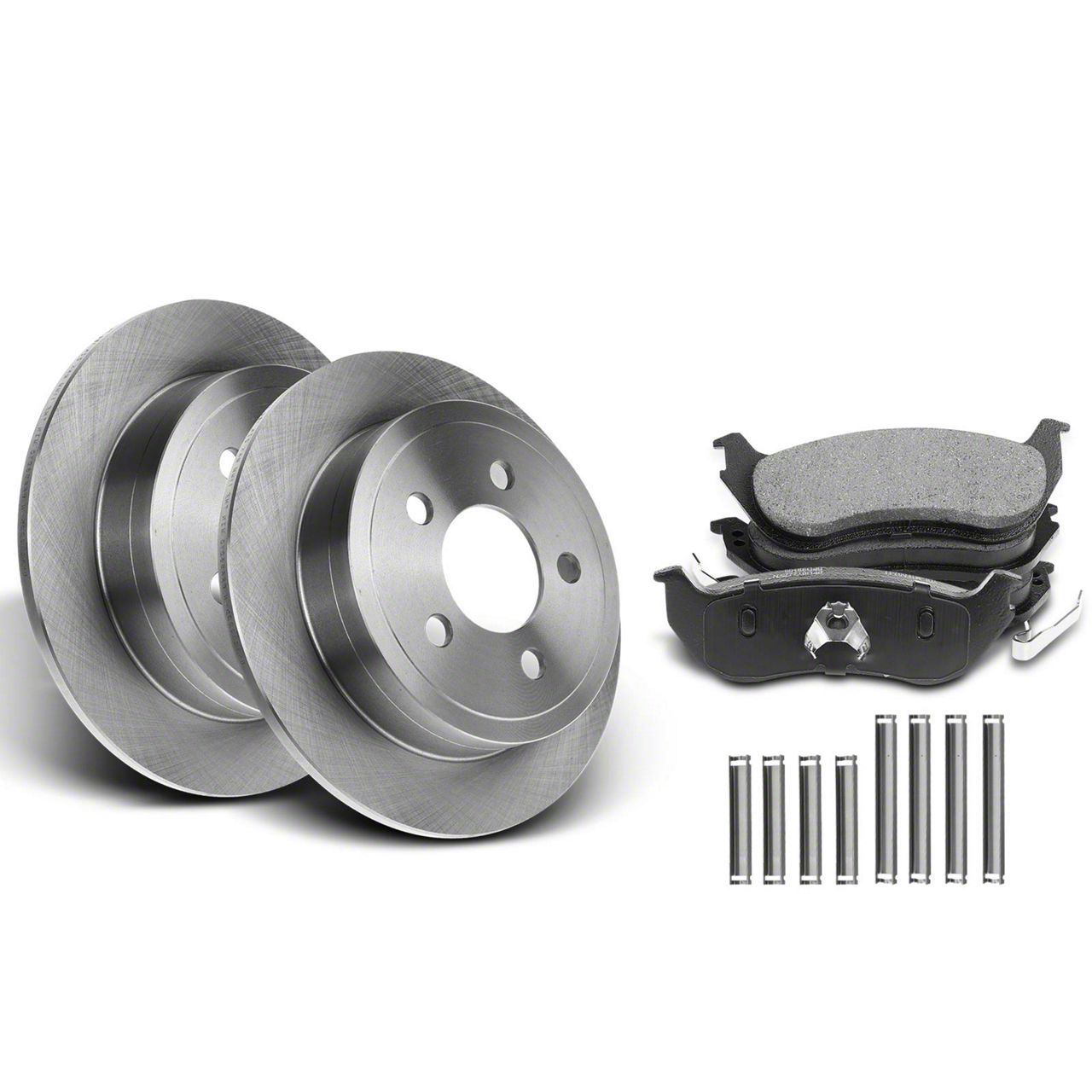 Jeep Wrangler Solid Brake Rotor And Pad Kit Rear Jeep Wrangler