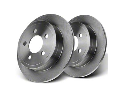 Solid Rotors; Rear Pair (03-06 Jeep Wrangler TJ w/ Rear Disc Brakes)