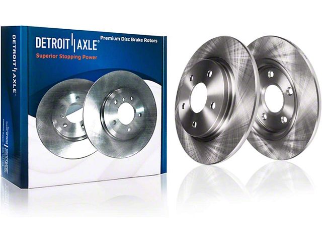 Solid Rotors; Rear Pair (03-06 Jeep Wrangler TJ w/ Rear Disc Brakes)