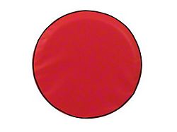 Spare Tire Cover with Camera Port; Solid Red (18-24 Jeep Wrangler JL)