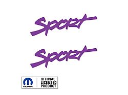 SPORT Script Side Logo; Purple (97-06 Jeep Wrangler TJ)