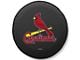 St. Louis Cardinals Spare Tire Cover; Black (76-18 Jeep CJ7, Wrangler YJ, TJ & JK)