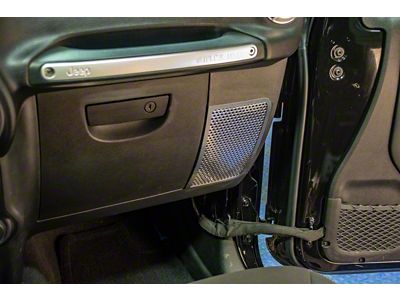 Stainless Steel; Perforated; Speaker Grilles; 2-Piece (07-18 Jeep Wrangler JK)
