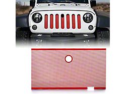 Stainless Steel Grille Insert with Lock Hole; Red (07-18 Jeep Wrangler JK)