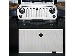 Stainless Steel Grille Insert with Lock Hole; White (07-18 Jeep Wrangler JK)