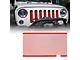 Stainless Steel Grille Insert without Lock Hole; Red (07-18 Jeep Wrangler JK)