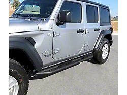 Star Armor Side Step Bars; Textured Black (18-24 Jeep Wrangler JL 4-Door)