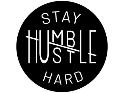 Stay Humble, Hustle Hard Spare Tire Cover; Black (76-18 Jeep CJ7, Wrangler YJ, TJ & JK)