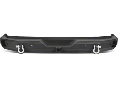 Steel Rear Bumper with D-Ring Shackles; Black (18-25 Jeep Wrangler JL)