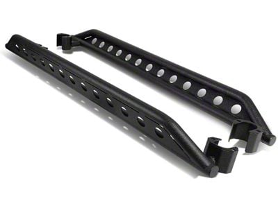 Step Nerf Bar; Rock Crawler; 4-Door; 7-Inch Wide; 45-Degree Angle; Black (07-16 Jeep Wrangler JK)