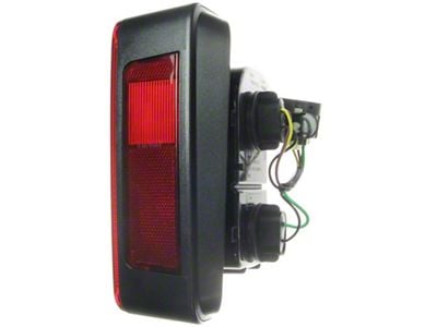 Tail Light; Chrome Housing; Red Clear Lens; Passenger Side (07-18 Jeep Wrangler JK)