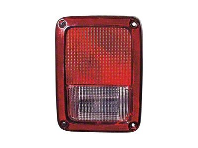 Replacement Tail Light; Chrome Housing; Red/Clear Lens; Driver Side (07-18 Jeep Wrangler JK)