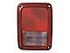 CAPA Replacement Tail Light; Chrome Housing; Red/Clear Lens; Driver Side (07-18 Jeep Wrangler JK)