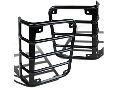 Tail Light Guards; Black (07-18 Jeep Wrangler JK)