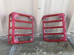 Tail Light Guards; Firecracker Red (07-18 Jeep Wrangler JK)