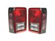 Tail Lights; Chrome Housing; Red/Clear Lens (07-18 Jeep Wrangler JK)