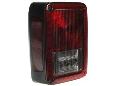 Tail Lights; Chrome Housing; Red Lens (07-18 Jeep Wrangler JK)