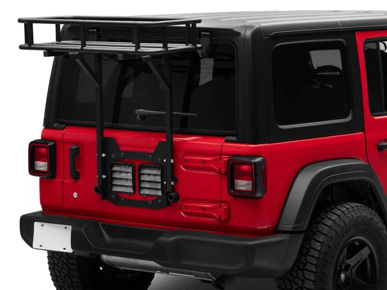 Jeep Wrangler Tailgate Cargo Carrier Basket (18-25 Jeep Wrangler JL ...