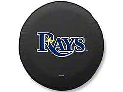 Tampa Bay Rays Spare Tire Cover; Black (76-18 Jeep CJ7, Wrangler YJ, TJ & JK)