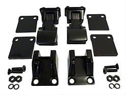 TJ Style Hood Catch Kit; Black (66-95 Jeep CJ5, CJ7 & Wrangler YJ)