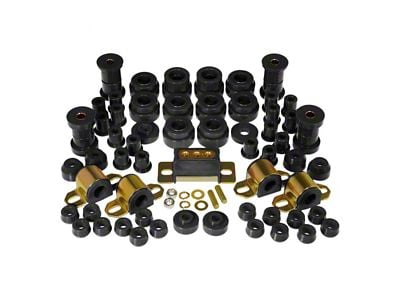 Total Bushing Kit with Transmission Mount; Black (80-86 Jeep CJ7)