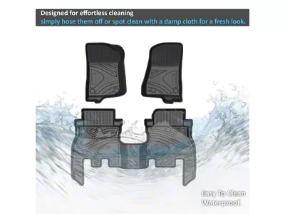 TOTALINER Heavy Duty Front and Rear Floor Liners; Black (18-25 Jeep Wrangler JL 4-Door, Excluding 4xe)