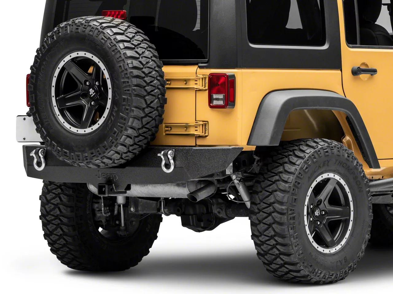 Jeep Licensed by RedRock Jeep Wrangler Trail Force HD Rear Bumper with Jeep  Logo J157740 (07-18 Jeep Wrangler JK) - Free Shipping