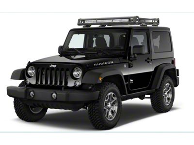 Traveler Hard Top Roof Rack with 4-Inch Cube Lights (07-18 Jeep Wrangler JK 4-Door)