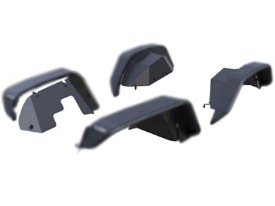 Tubular Inner Fender Flares; Front and Rear (18-24 Jeep Wrangler JL)