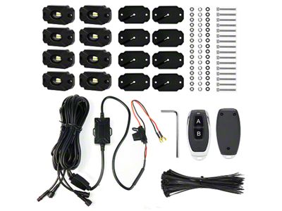 Ultra Bright White LED Rock Light Crawler Kit; 8-Piece (Universal; Some Adaptation May Be Required)