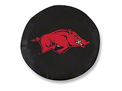 University of Arkansas Spare Tire Cover with Camera Port; Black (18-24 Jeep Wrangler JL)