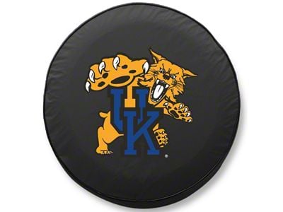 University of Kentucky Cat Spare Tire Cover with Camera Port; Black (18-24 Jeep Wrangler JL)